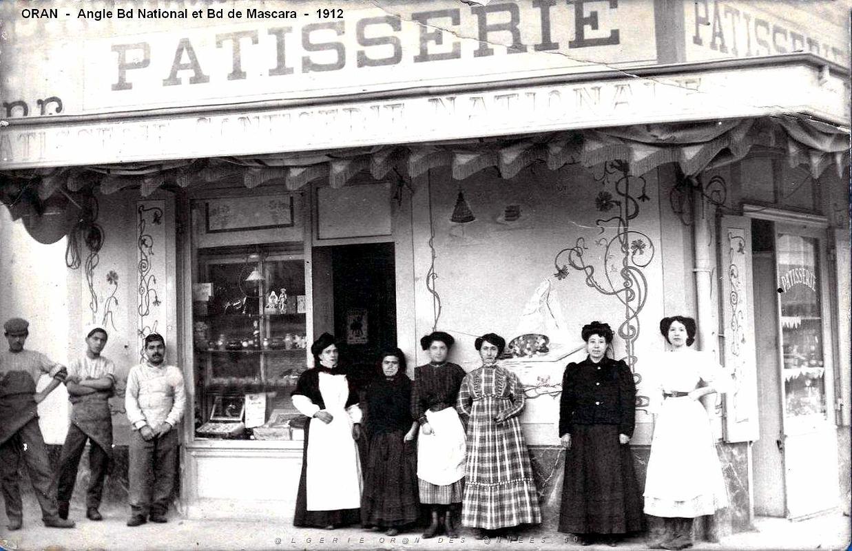 1272- Oran - Bd National angle avec le Bd de Mascara - Patisserie - 1912.jpg
